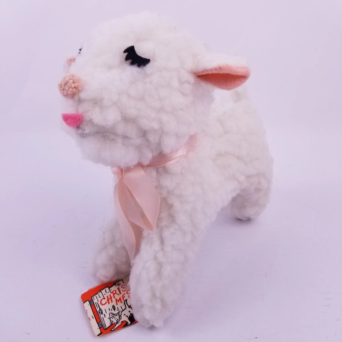Christy Cutie Plush Christy Mfg Fayetteville 8 White Lamb Eyes Closed Tag  Vtg | eBay