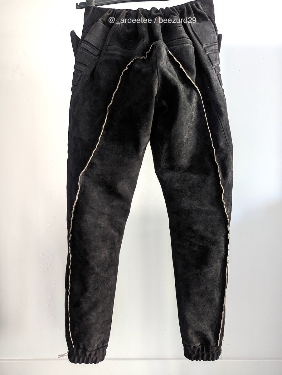 RICK OWENS RARE SAMPLE METROJOGGER HEAVY LEATHER BAUHAUS