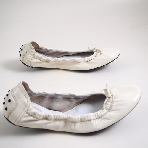 TOD's Ballerinas elfenbeinfarben Lackleder Damen Schuhgröße EU 37 US 7 520 $ - Bild 4 von 6