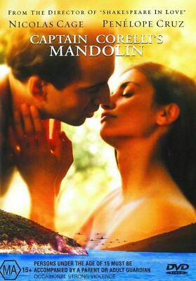 Captain Corelli's Mandolin DVD - Nicolas Cage (Region 4, 2000)  vgc t255