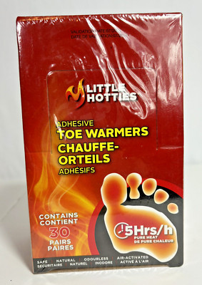 Little Hotties Adhesive Toe Warmers, 30 Pairs. BRAND NEW  Factory Sealed Box