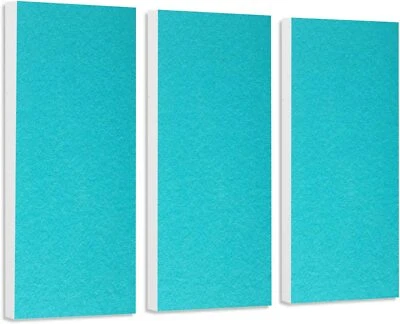 PLATINO24 Schallabsorber-Set Colore aus Basotect G+ Schalldämmung - 3 Elemente Türkis