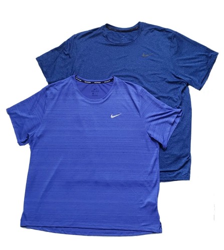 Nike Running Dri-Fit Men's Indigo Blue/ Midnight Blue Shirts Size 2xl (Lot Of 2)