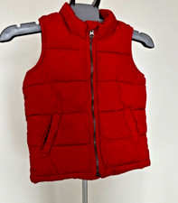 Old Navy Kids Red Vest Frost Free Size 5 T fleece lined front zip up puffer vest