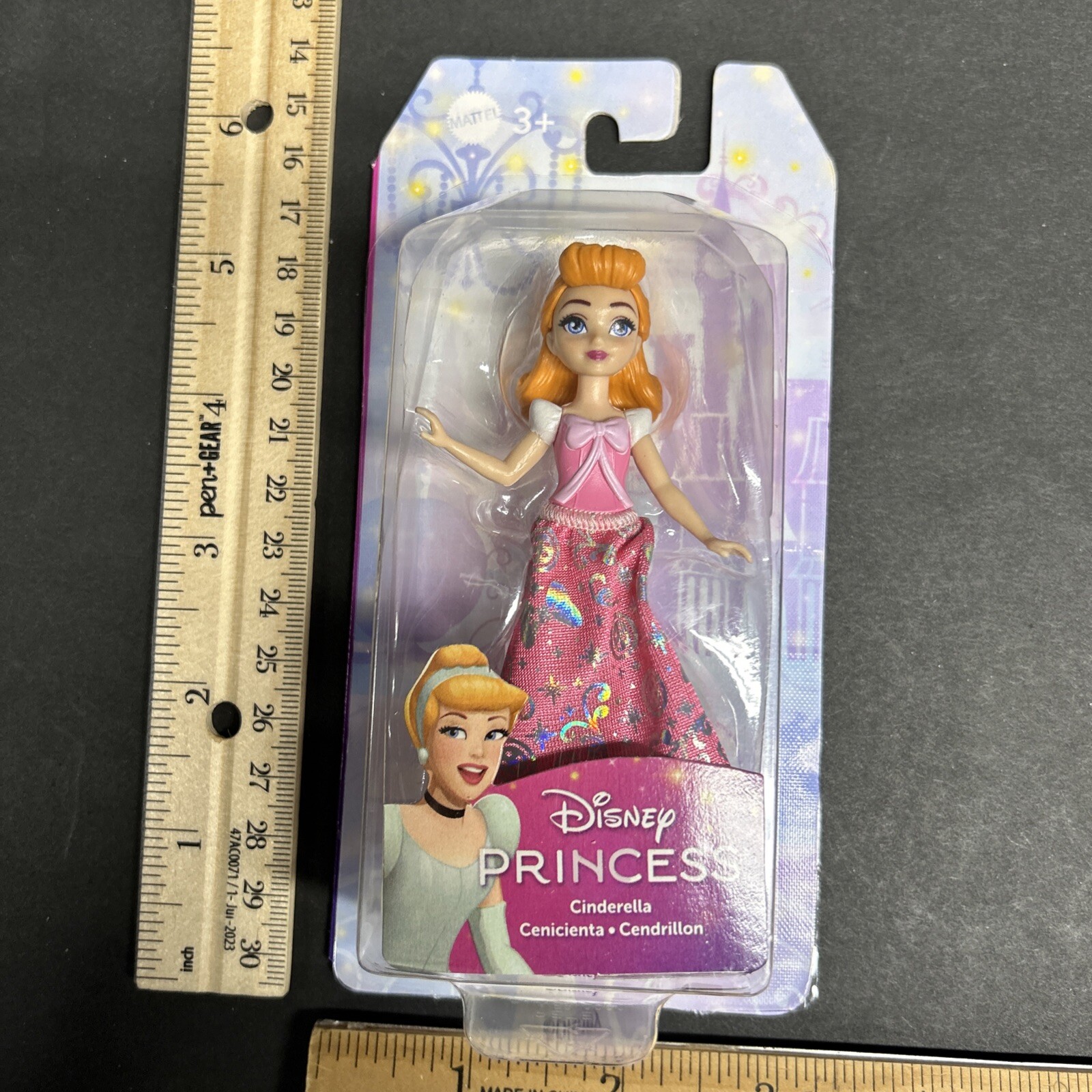 Mattel Disney Princess Small Doll 4 Inch Cinderella Pink Dress 2024 - New NIP