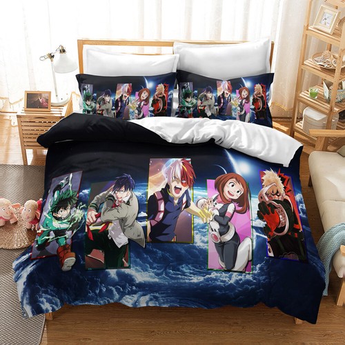 My Hero Academia Doona Duvet Cover Pillowcase Bedding Set Single Double Queen - Picture 14 of 26