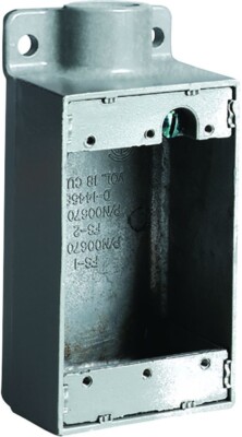 Killark FS-1, 1-Gang, (1) 1/2'' Hub, Aluminum, FS, Shallow, Cast Device Box, 1pc