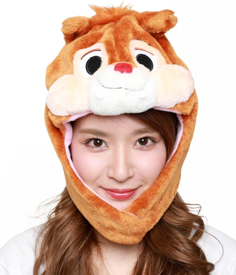 SAZAC Cartoon-character Costume Cap 2 Types Chip and Dale One Size JAPAN NEW Foto 3 de 4
