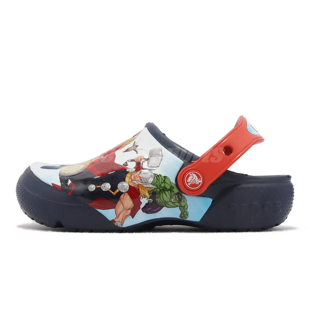 Crocs Fun Lab Avengers Patch Clog K Navy Kids Preschool Sandals Shoes  207069-410 | eBay | Clogs
