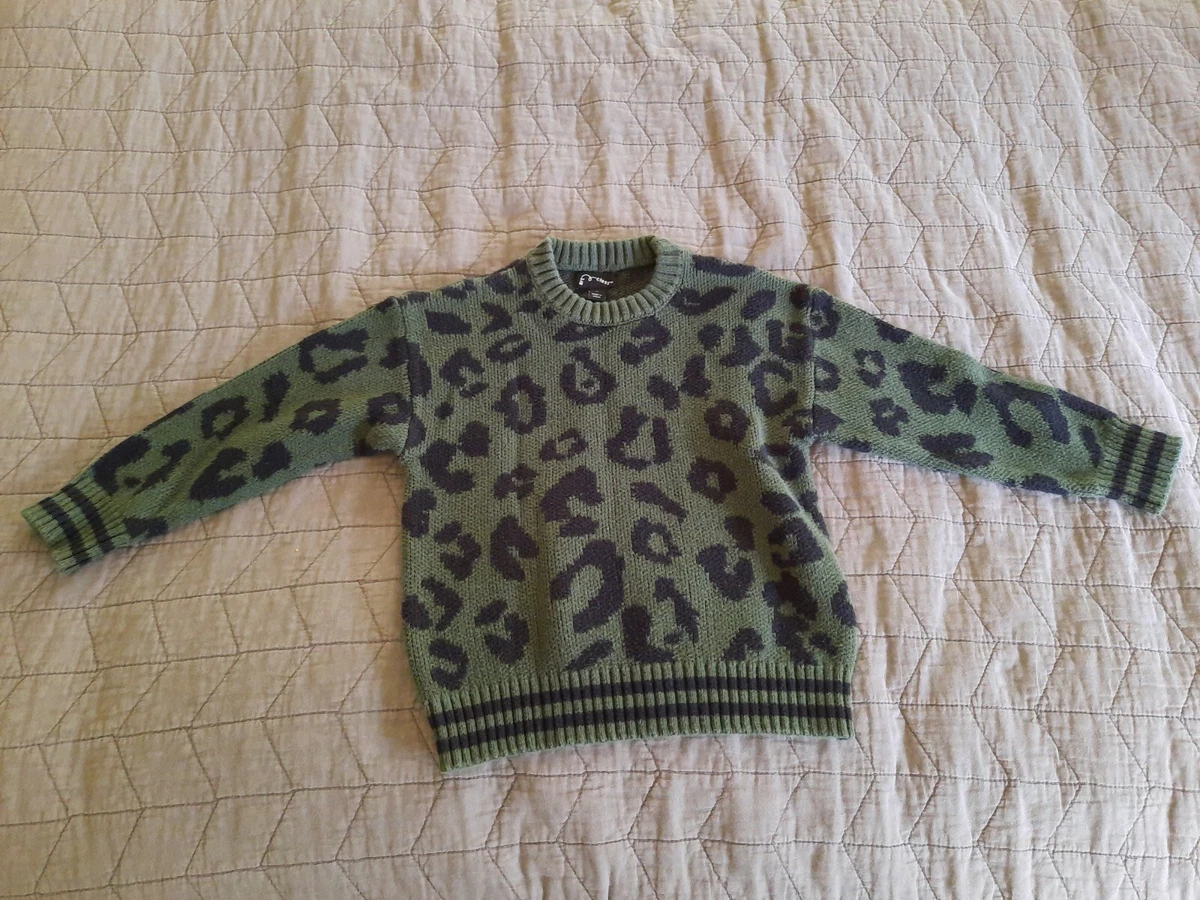 Green cheetah best sale sweater