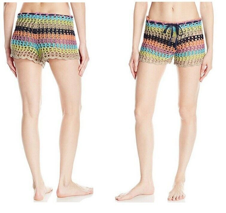 Sperry Top-Sider Women's Poolside Multi Striped Crochet Shorts
