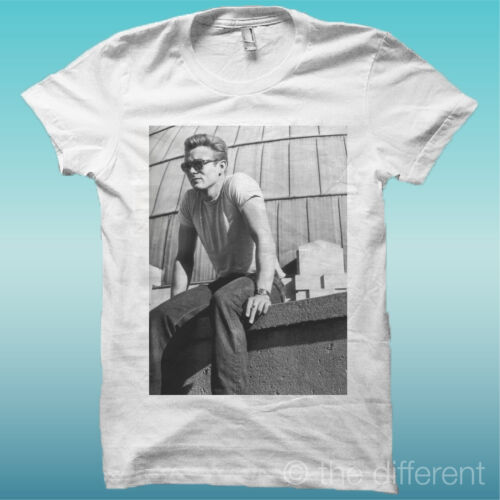 T-SHIRT " JAMES DEAN " FILM VINTAGE BIANCO THE HAPPINESS IS HAVE MY T-SHIRT NEW - Photo 1/1