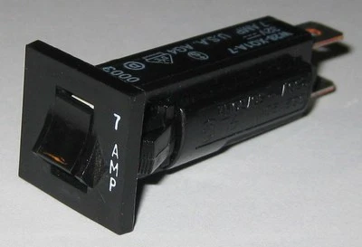 TYCO ELECTRONICS Tyco W28 Fuseholder Type Thermal P&B Circuit Breaker - 7 Amp - 250 VAC - 32 VDC