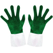Boyiee Christmas Santa Claus Gloves Furry for Women Costumes Party Favors Acc...