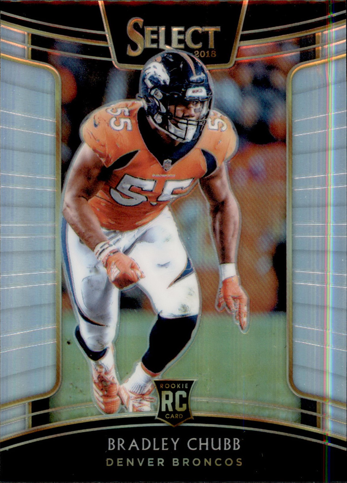 2018 Panini Select #78 Bradley Chubb Silver Prizm