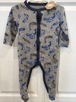 Mud Pie Baby Boy Whale Sleeper 3-6M Nwt B32
