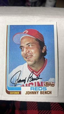 1981 Topps Johnny Bench #600 Reds HOF Catcher Card