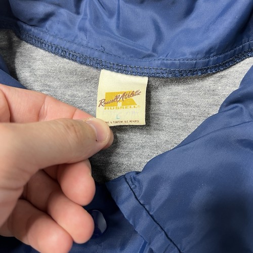 VTG Russell Jacket Mens Snap Button Windbreaker Coaches Gold Tag True 70s Size L - Picture 4 of 6