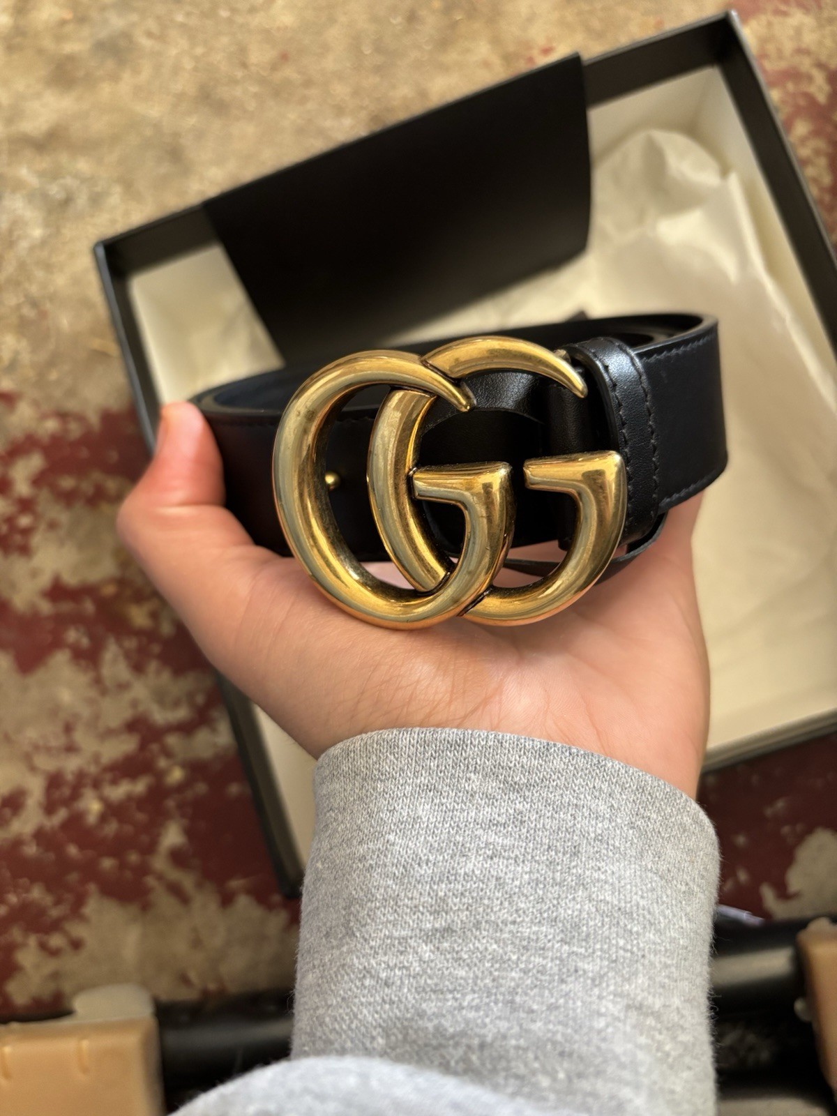 Gucci Marmont Moon Nero black leather shoulder bag