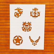 Reusable Military Branches Plastic Stencil Template for Wall Art - StencilAir