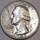 1941-P Washington Silver Quarter - XF/AU - #0649EA