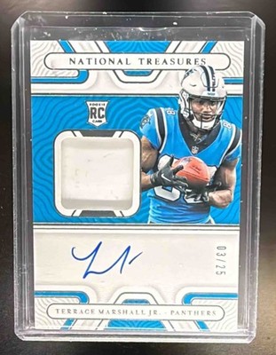 2021 National Treasures Terrace Marshall Jr. 03/25 #RGS-TMJ RC AUTH MEM Panthers