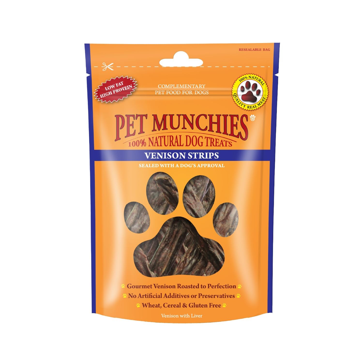 Pet Munchies Venison Strips Dog Puppy Treats 75g - Image 2