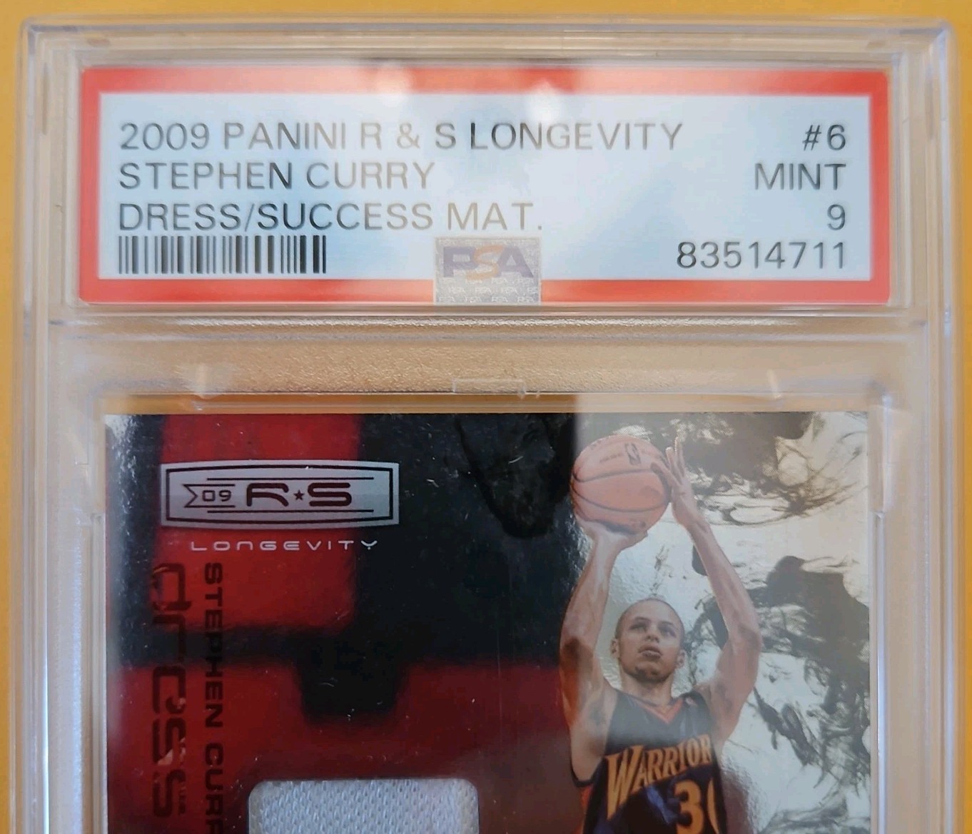 2009 R & S Longevity Dress For Success Stephen Curry 128 /299 RC PSA 9 POP 10 view 4