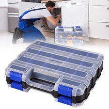 34Compartment Storage Box Screw Nails Nuts Hobby Craft Organiser Removable Panel