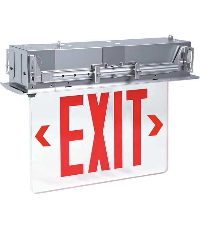 Qllite Recessed Mount Edge - Lit LED EXIT - 120-347Vac *NEW IN BOX*