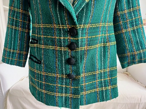 Blazer mujer vintage a cuadros Tweed Town & Travel talla L - Imagen 2 de 7