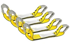 (4 Pack) 2" x 16" Replacement Dog Bone Short Strap with Sewn Eye Loop