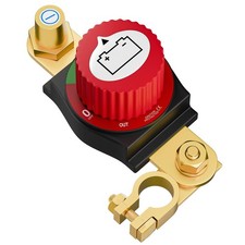 Aikyciu Top Post Battery Disconnect Switch, 12-48V Heavy-Duty Kill...