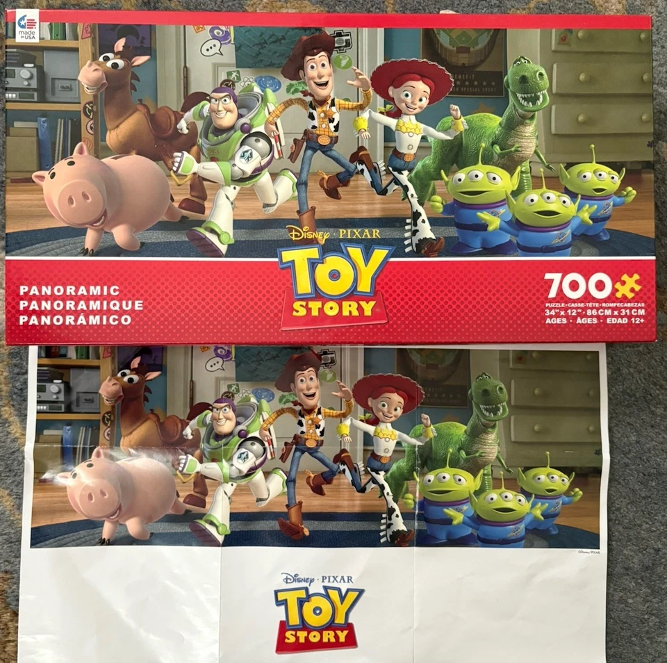 BONITO ROMPECABEZAS Walt Disney Toy Story PANORÁMICO 34" X 12" 700 Piezas Usado Foto 3 de 3