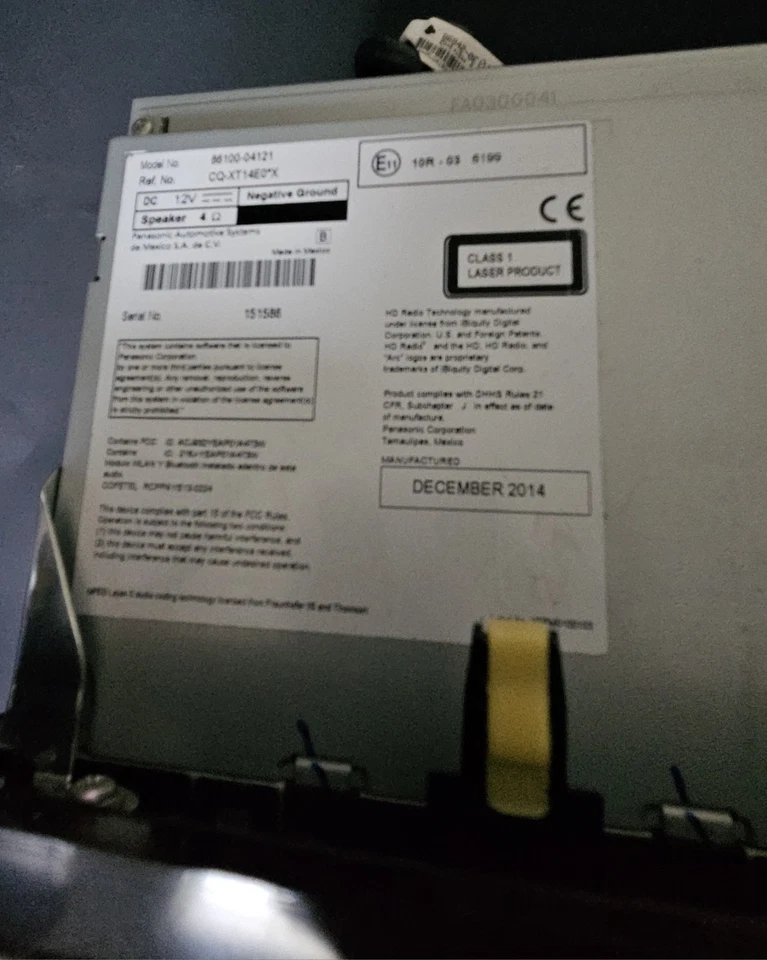 Toyota Tacoma 2014-2015 OEM receptor de radio pantalla de navegación 86100-04121  Foto 4 de 4