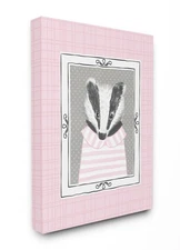 The Kids Room by Stupell Badger Portrait Pink Stretched Canvas Wall Art, 30 x...