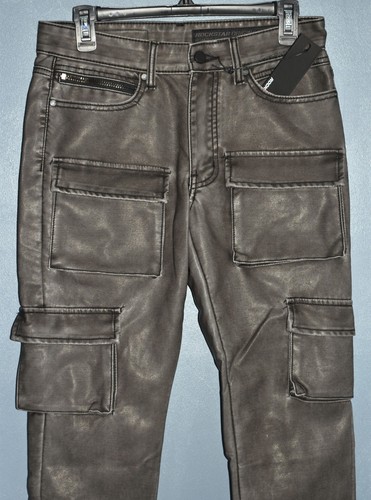 Rockstar Original Khaza Black PU Leather Jeans Size Men's 32 - 36" inseam - Picture 5 of 14