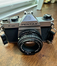 Asahi Pentax K1000 35mm SLR Manual Focus w/ SMC 50mm f/2 Lens  Sunpak 1600A