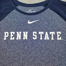 Camiseta Nike Penn State Raglán Para Hombres XL PSU Nittany Lions Corte Atlético Azul Marino