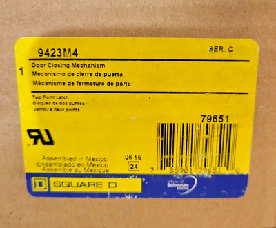 Square D 9423M4 Door Closing Mechanism, 2-Point Roller Latch, NEMA 4/12