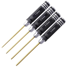 4x Titanium Hex Allen Head Screw Driver for Multi FPV Racing Drone / Helicopter