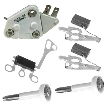 10SI 12SI Delco Alternator kit 12 Volt brushes regulator trio Screws Chevy GM