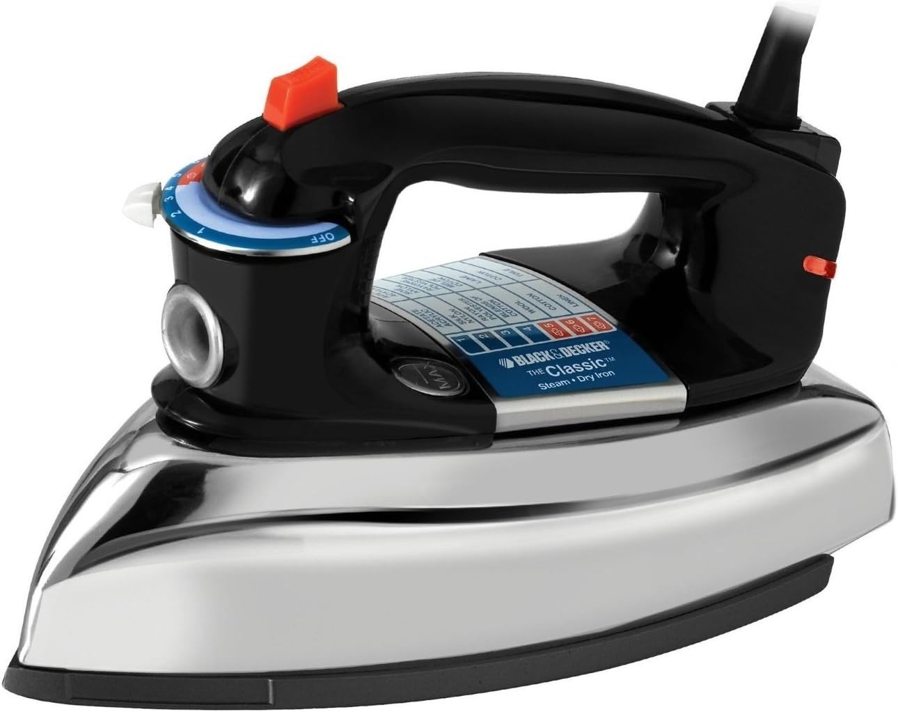 BLACK+DECKER the Classic Iron, F67E-T, Aluminum Soleplate, S