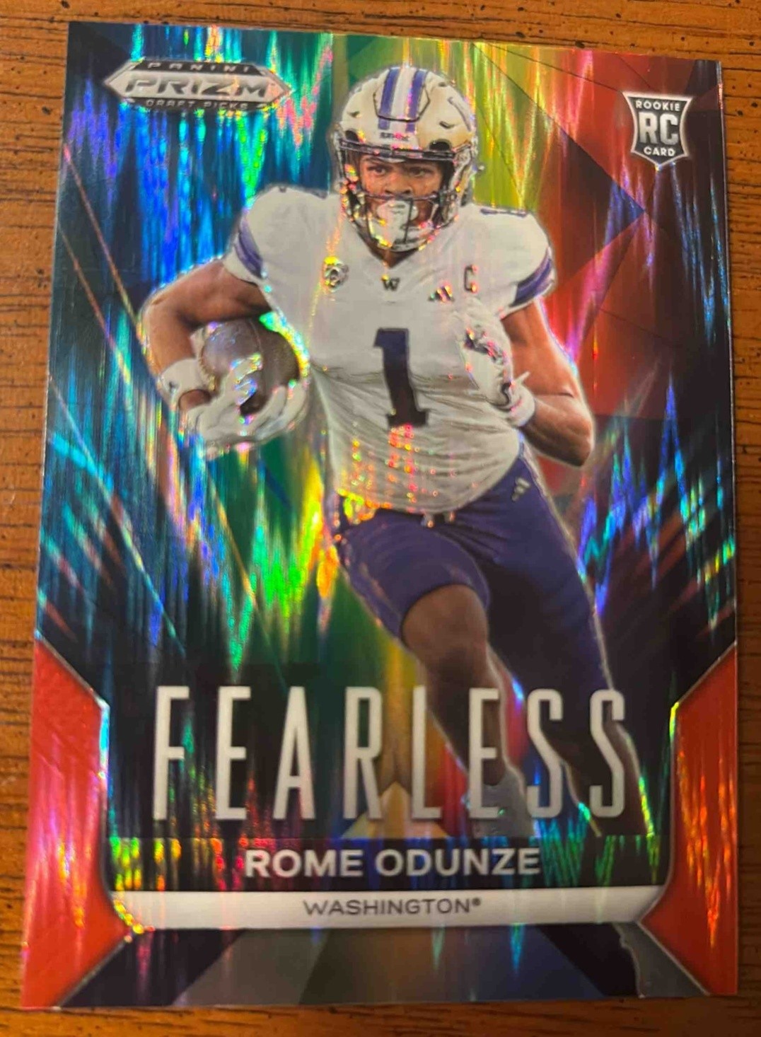 Rome Odunze Panini Prizm Draft Picks Fearless #FRO Red Flash