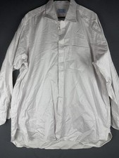 Hilditch  Key Jermyn Street Finest Two Fold Cotton Dress Shirt Blue Stripe 18