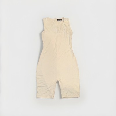 Naked Wardrobe Baby Mama The Scoop Maternity Romper White Medium