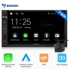 CAM+Wireless Apple CarPlay Android Auto 7" Double DIN Car Stereo Radio Bluetooth