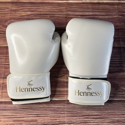 White Hennessy Limited Edition 14oz Boxing Gloves Brand New 