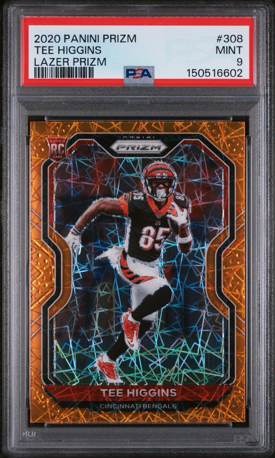 2020 Panini Prizm - Rookie Tee Higgins #308 Lazer Prizm PSA 9 (RC)