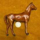 Antique Heavy Hubley Mfg. Co. Minature Diecast Cast Iron Horse LOOK 4 1/4" by 4" — photo 2